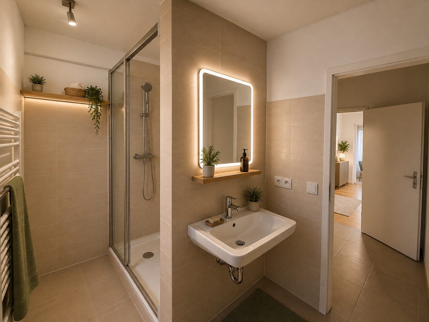 Badezimmer mit Dusche