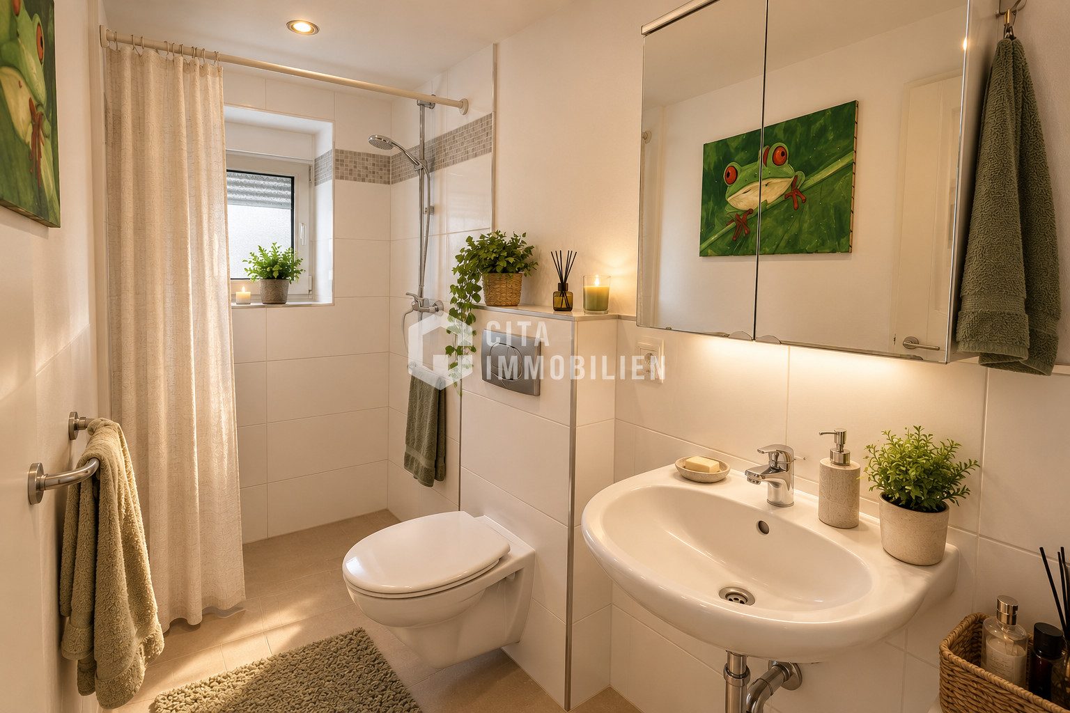 Badezimmer mit Dusche